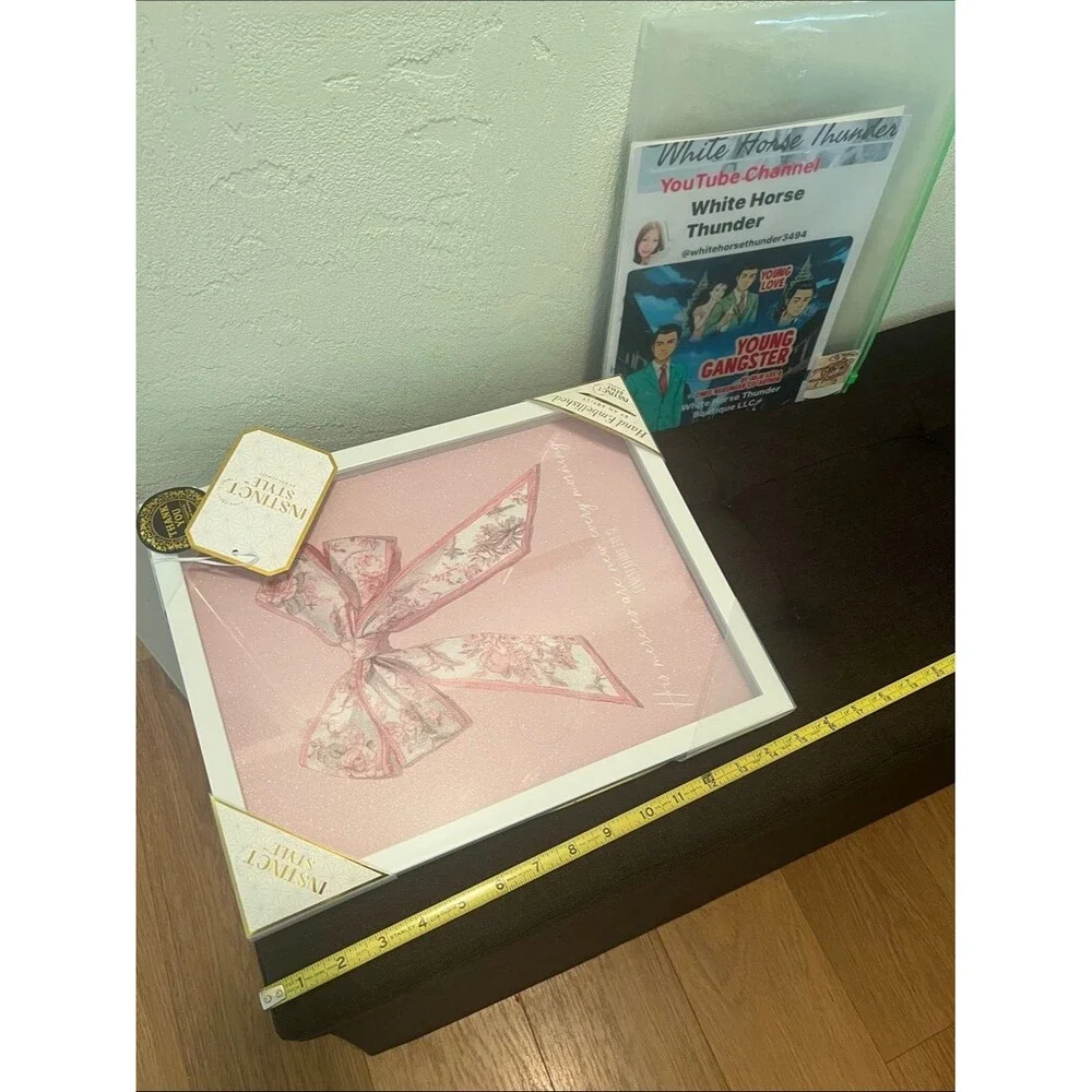 #2237**”12x15” Pink Bow Framed Wall Art